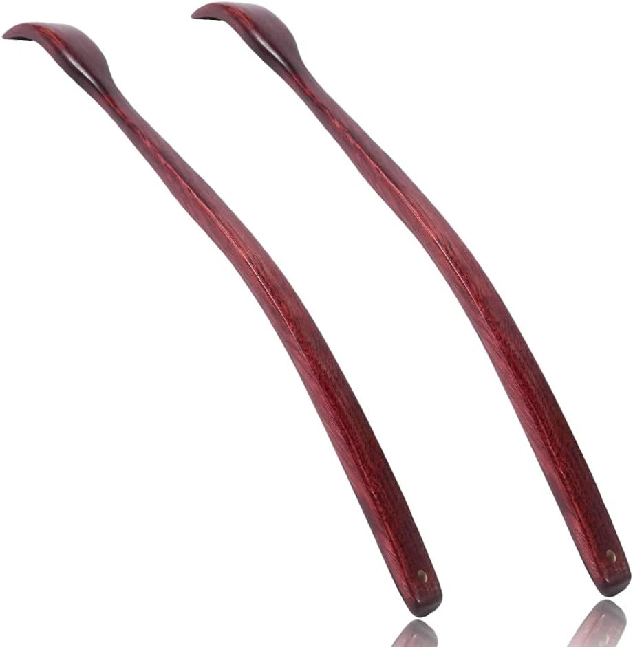 Oversized Wooden Back Scratcher: 18'' Extended Curved Handle