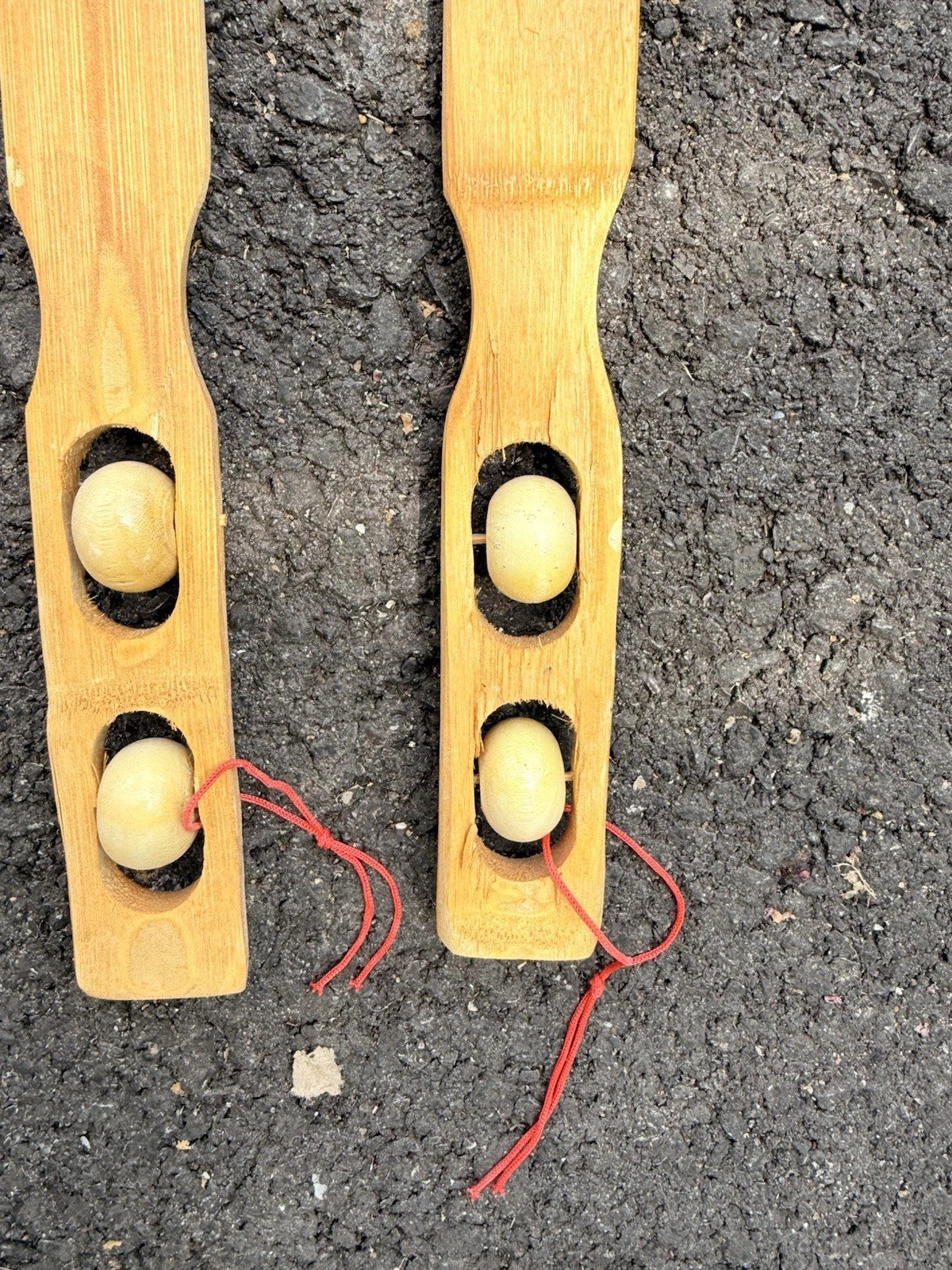 2 Pack Bamboo Wooden Back Scratcher Massage Rollers Long Reach Long Reach NEW