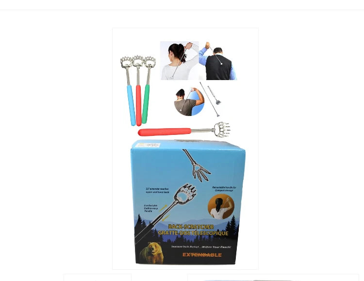 Back Scratcher Metal Telescopic Extendable Eagle Claw Portable Massager x 3