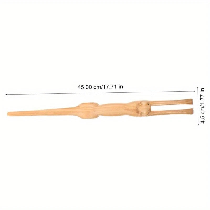 Wooden Cat Shaped Back Scraper, Manual Massage Tool, Manual Back Scratcher