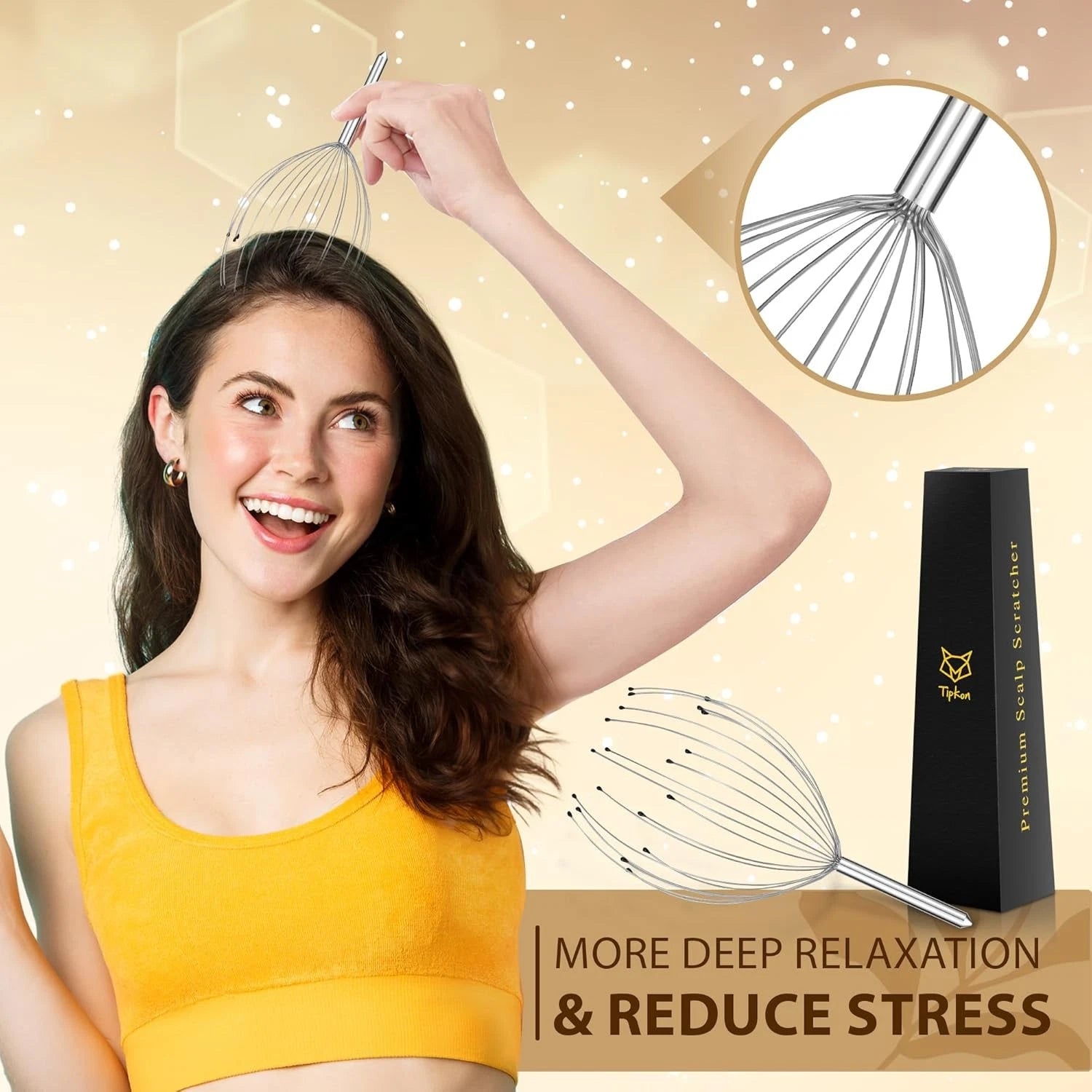 20 Fingers Head Massager Scalp Massager Head Scratcher Extendable Back Scratc...