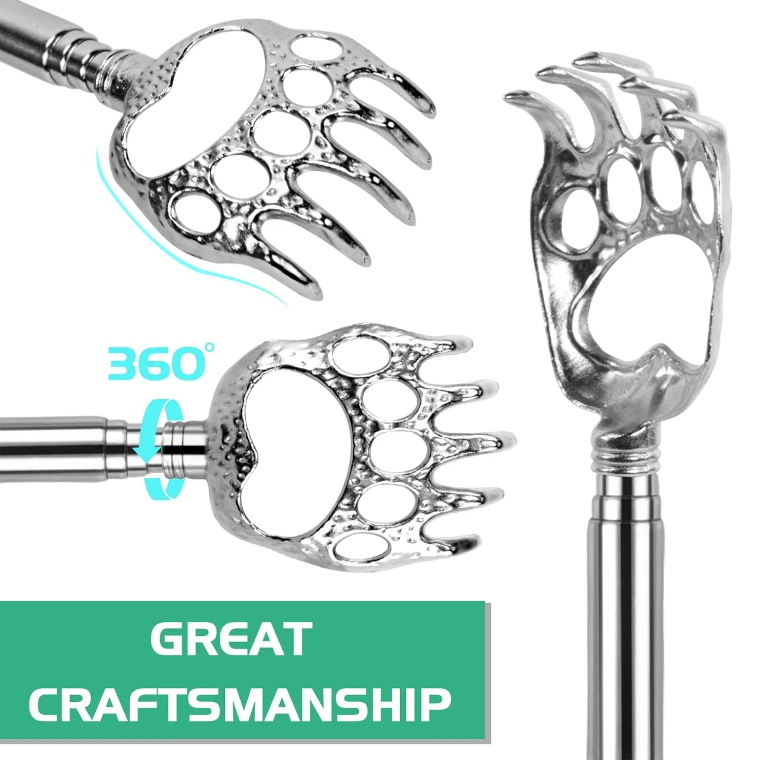6 Pack Back Scratcher, Telescopic Back Massager for Men and Women