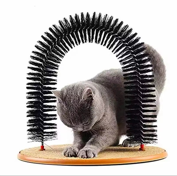 Cat Shedding Hair Remover Arch Self Groom Scratcher Toy Massaging With Scratcher