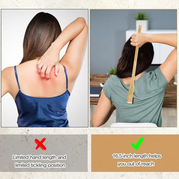 50 Pcs Bamboo Back Scratcher Bulk Traditional Manual Back Massager Wooden Lon...