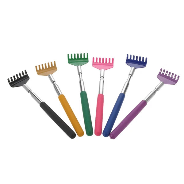 Anself Telescopic Back Scratcher Massager Metal Compact Extendable 5Section S2K5