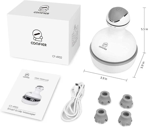 Electric Cordless Hair Scalp Massager with Kneading 84 Massage Nodes, Handheld P