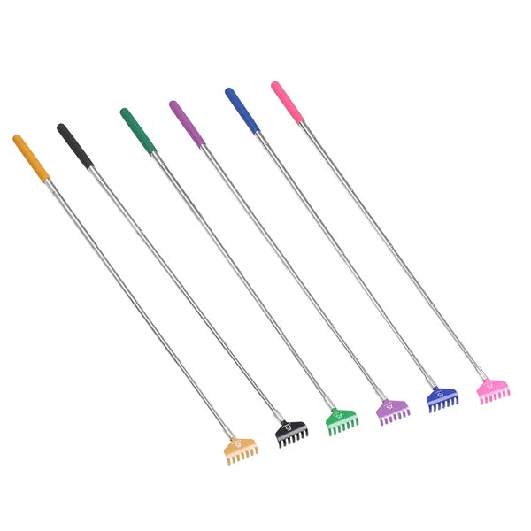 Anself Telescopic Back Scratcher Massager Metal Compact Extendable 5Section S2K5