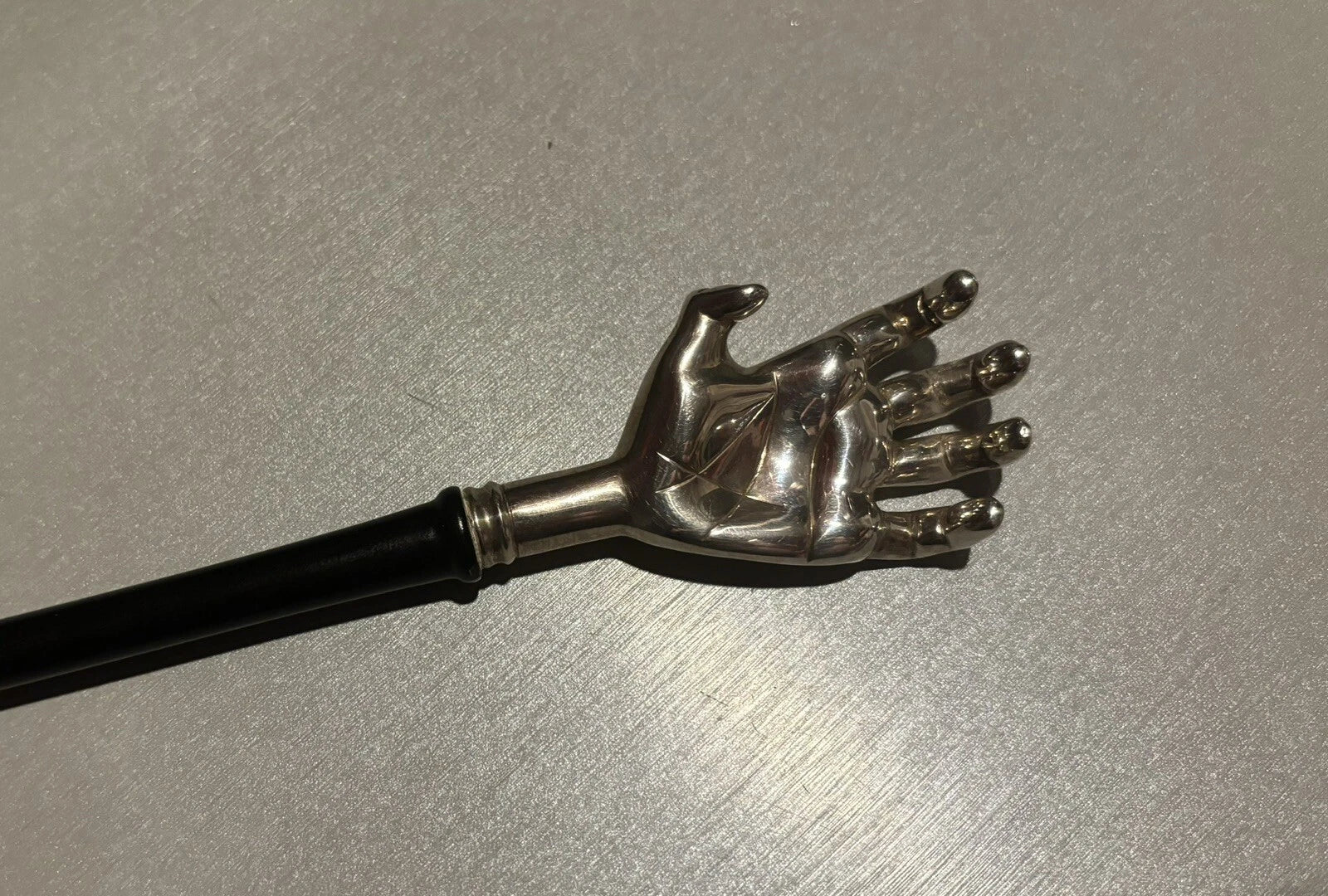 Sterling Silver and Ebony Back Scratcher Scully and Scully Massager Luxury Itch