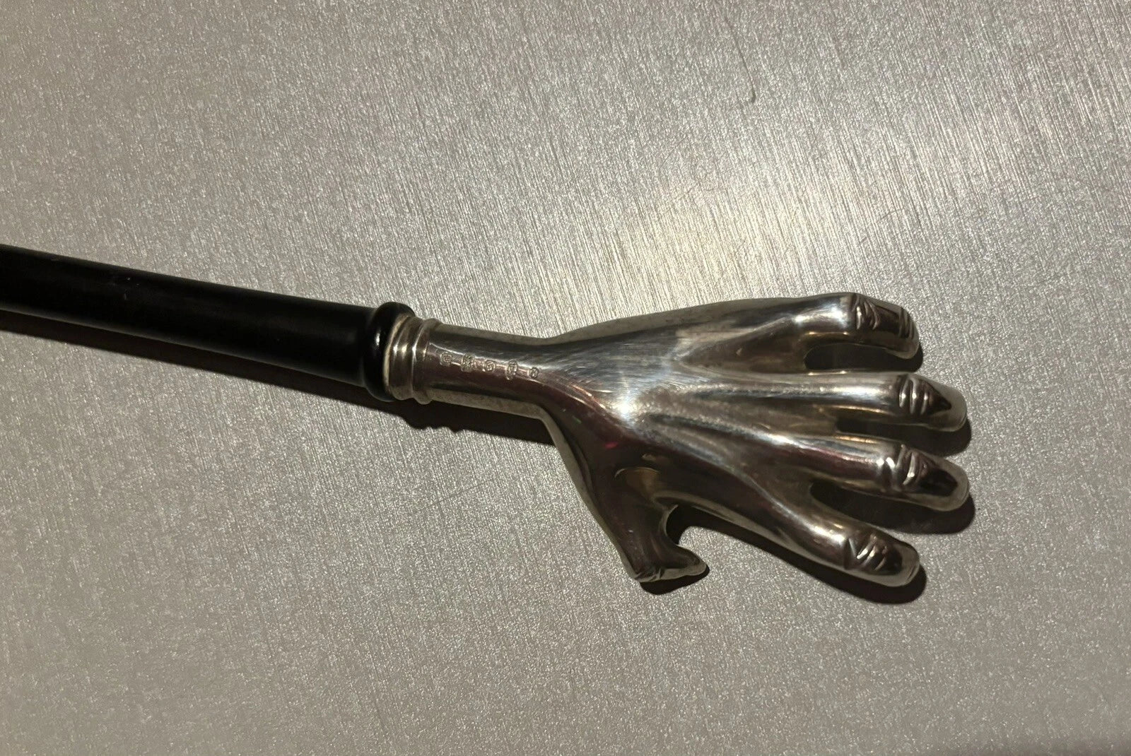 Sterling Silver and Ebony Back Scratcher Scully and Scully Massager Luxury Itch