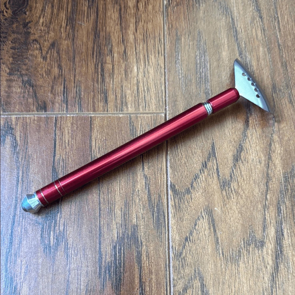 Red Silver Extendable Back Scratcher Ear Wax Remover Screwdriver