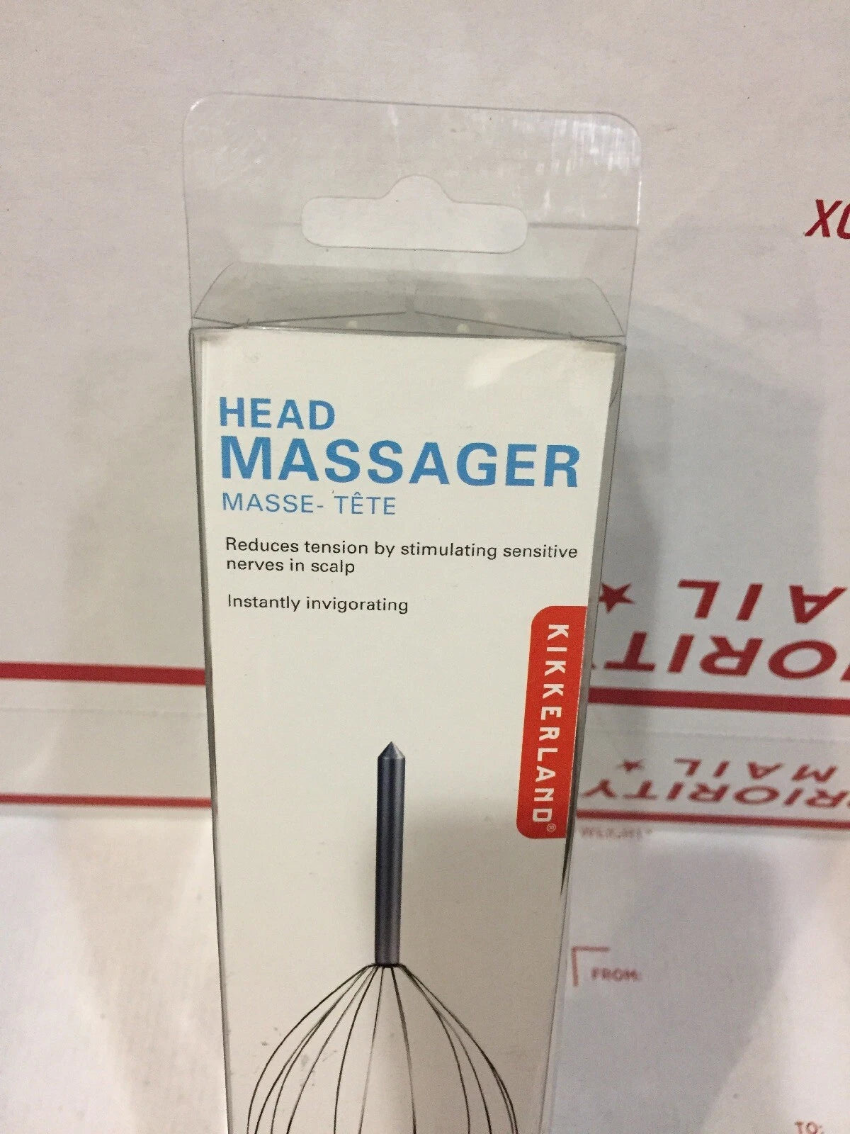 Kikkerland Purple Head Massager Scratcher  AR18-A - MASSE-TETE - Box