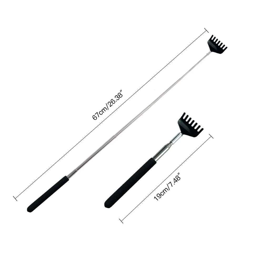Retractable Back Scratcher Anti Itching Scratch Resistant Stainless Steel