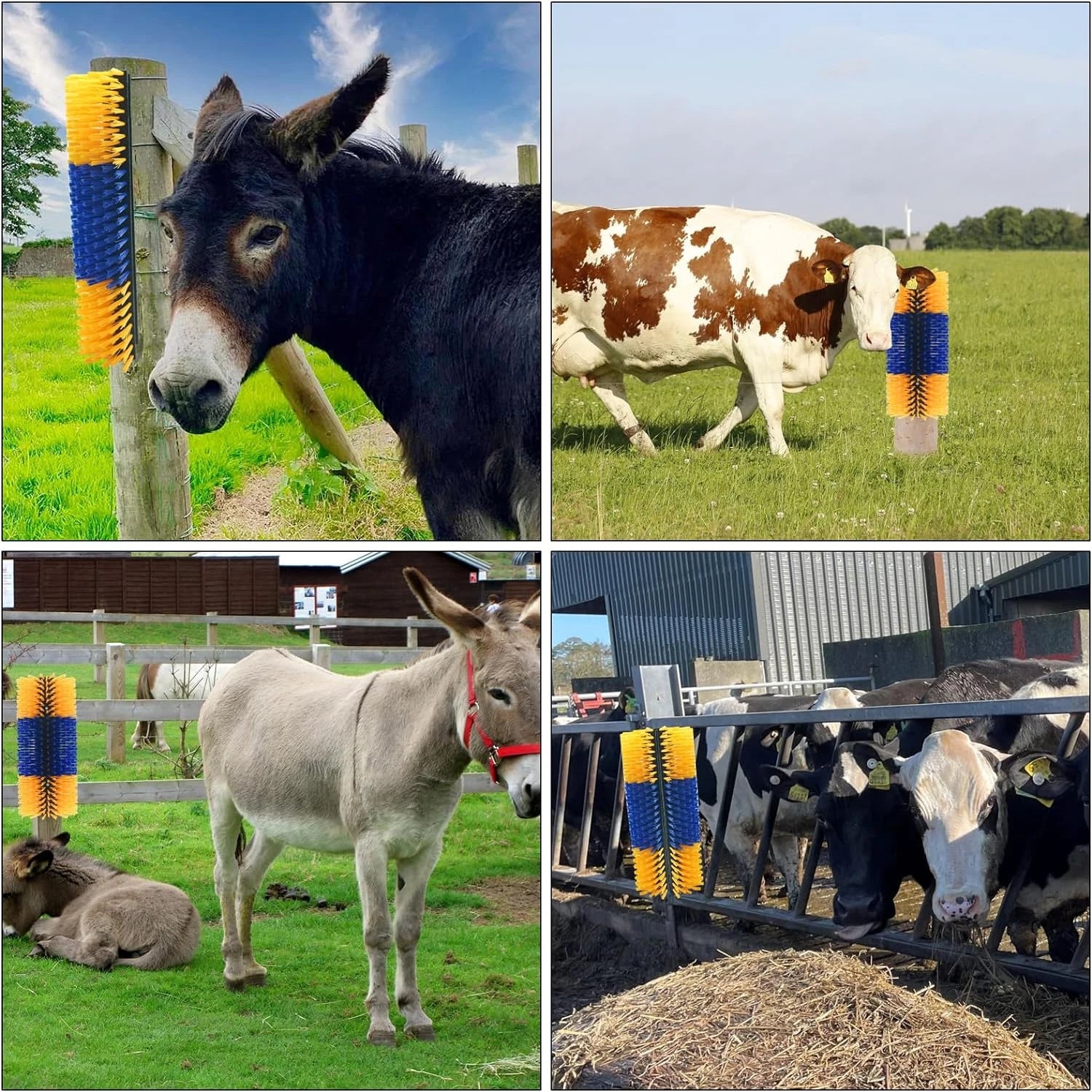 Livestock Scratching Brush Goat Scratcher Full Massage Grooming Brush with 8 Scr