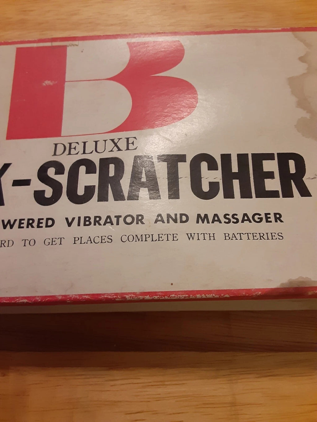 Deluxe Back Scratcher Battery Powered Vibrating 18" In Box - Works