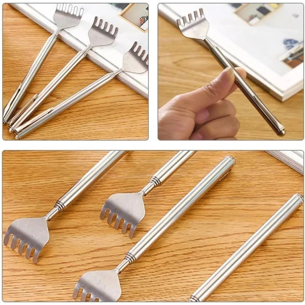 Extendable Back Scratcher for Men 3 Pack Portable Telescopic Metal Back Scrat