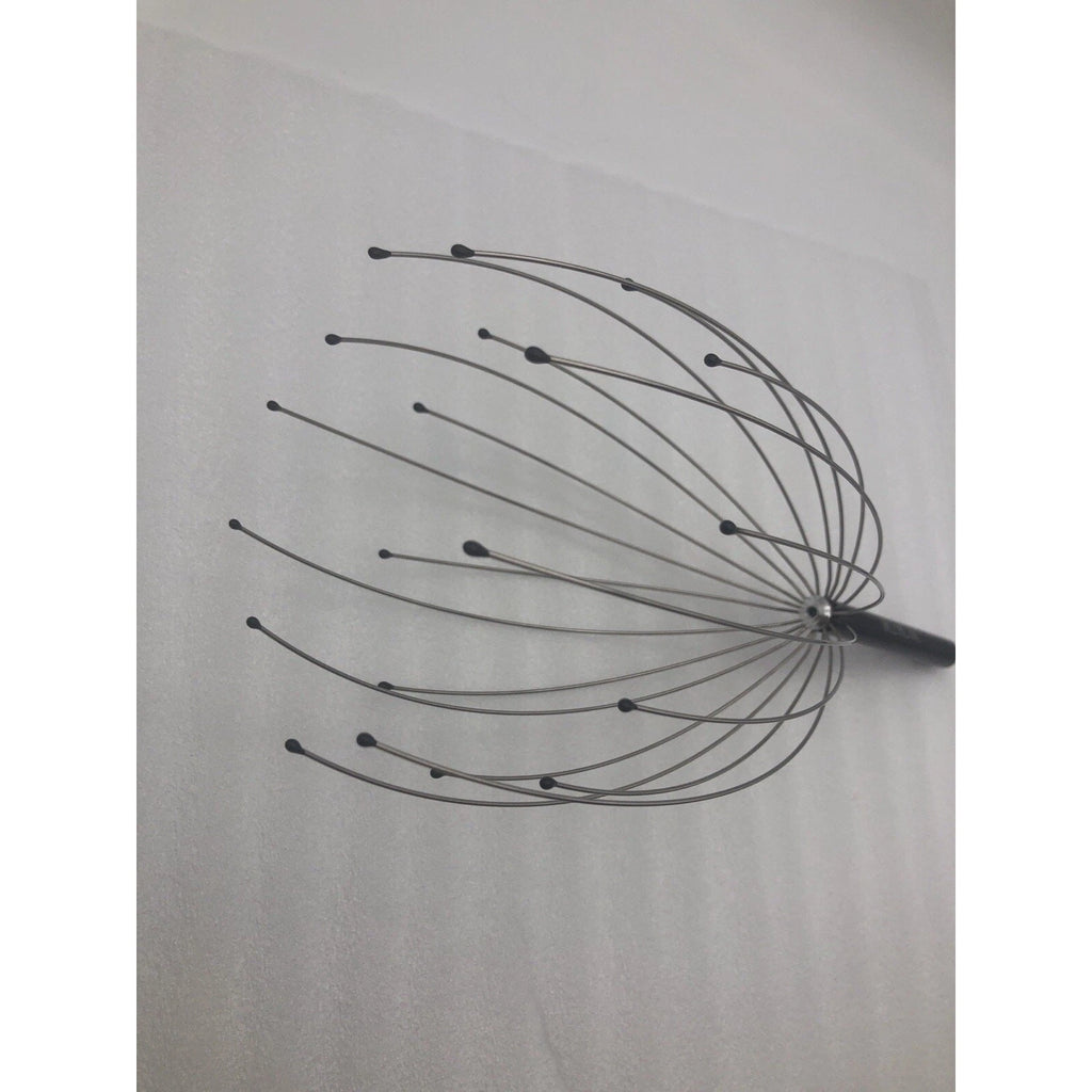 Scalp Massager Head Massager Scratcher Tingler w/20 Fingers Hair Silver/Black