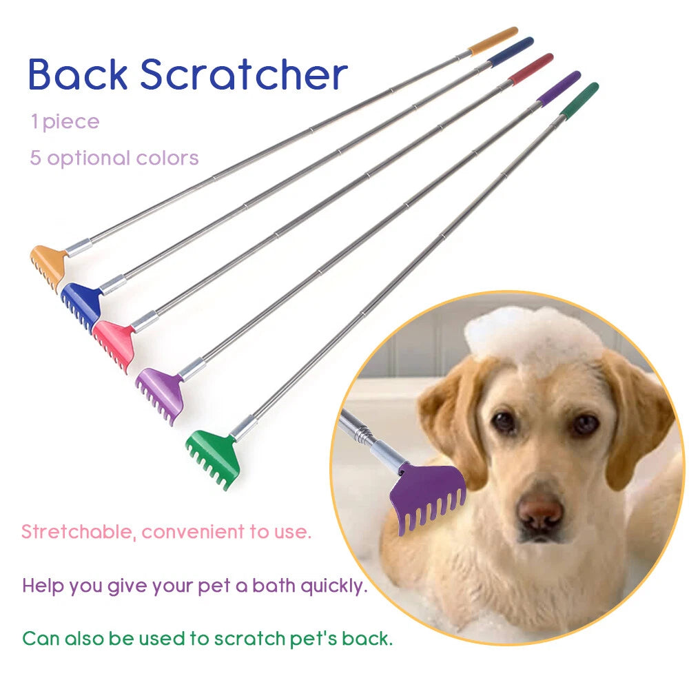 Anself Telescopic Back Scratcher Massager Metal Compact Extendable 5Section S2K5