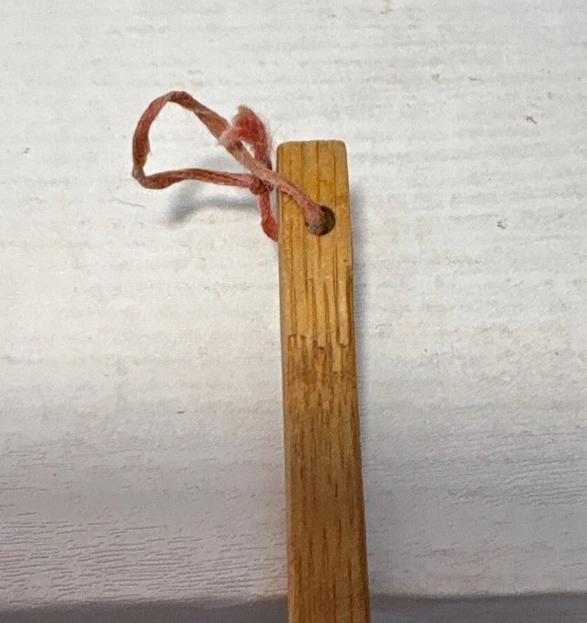 Vintage Handmade Bamboo Back Scratcher With String Loop 17"