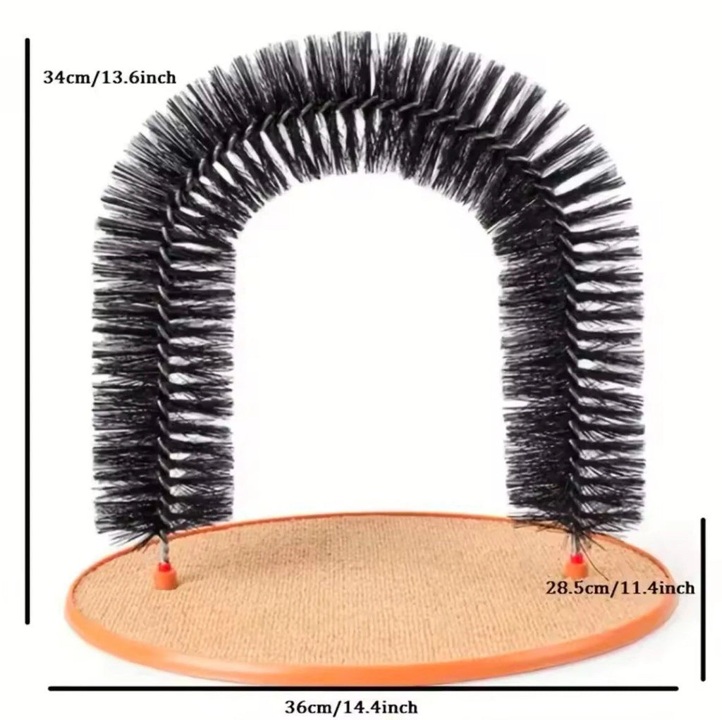 Cat Shedding Hair Remover Arch Self Groom Scratcher Toy Massaging With Scratcher