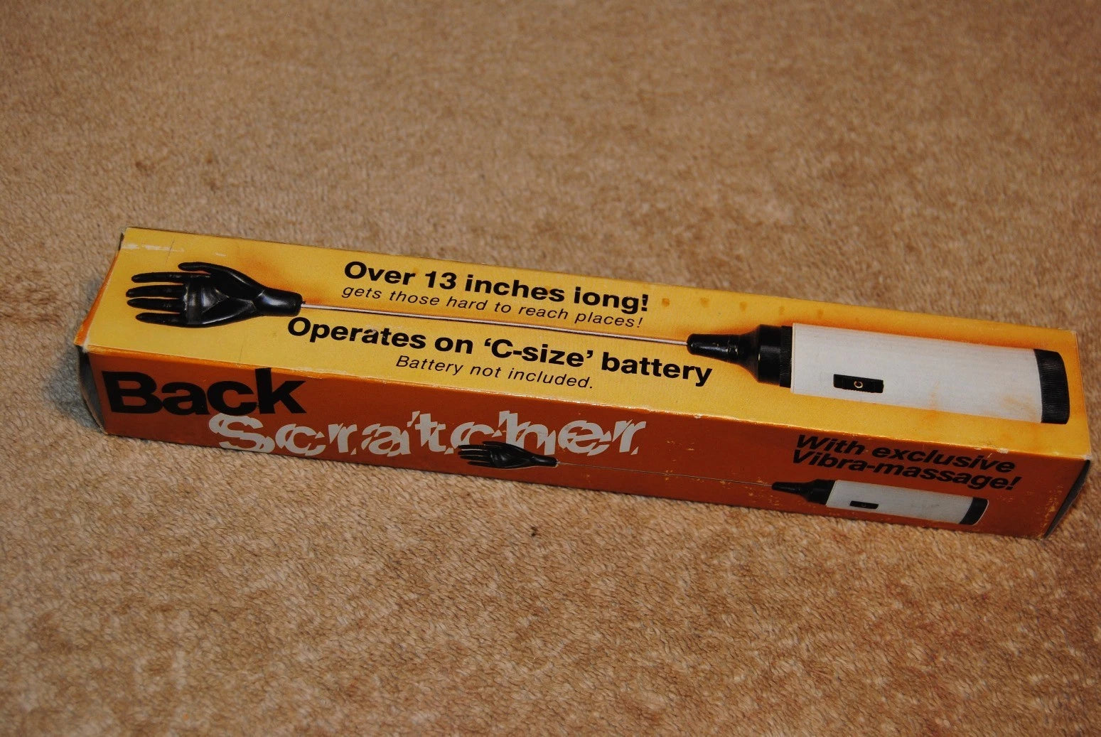 Vintage 1982 Back Scratcher Hand with Exclusive Vibra-Massage No. 701862 w/Box