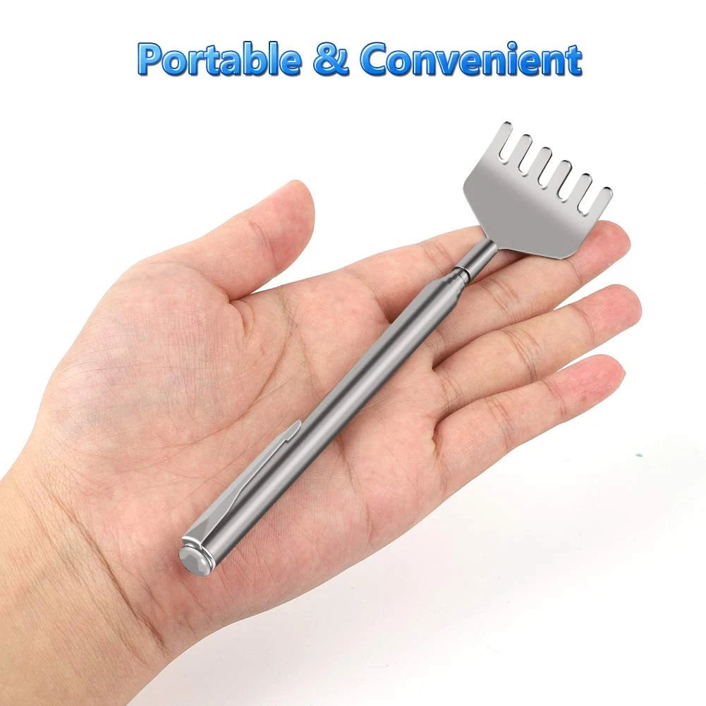 Extendable Back Scratcher for Men 3 Pack Portable Telescopic Metal Back Scrat...