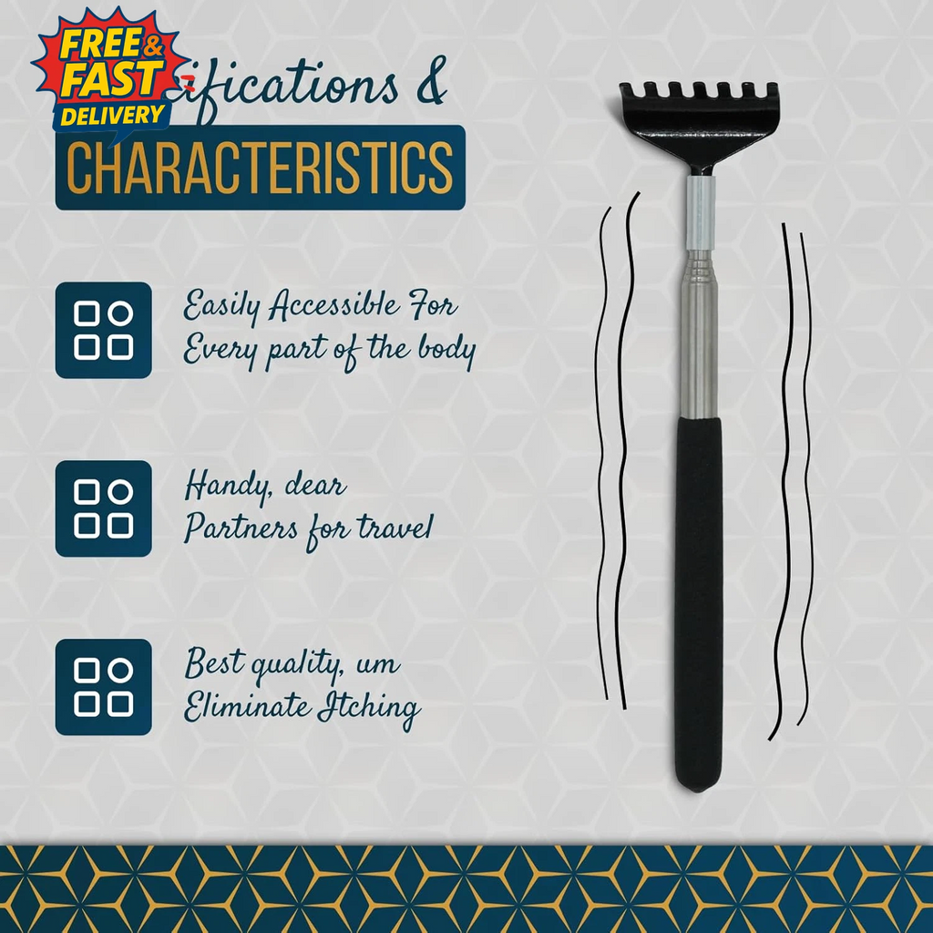 2 Pack Back Scratcher against Itching. Stainless Steel Back Scratcher for Women