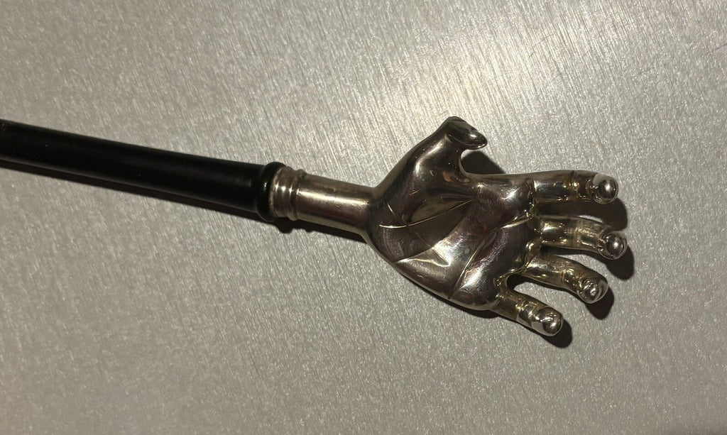 Sterling Silver and Ebony Back Scratcher Scully and Scully Massager Luxury Itch