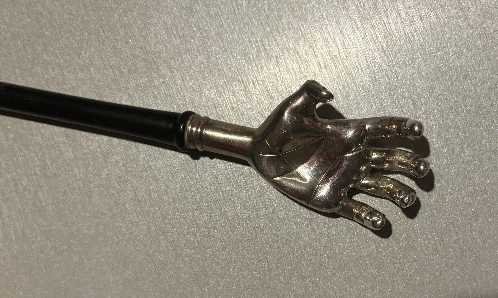 Sterling Silver and Ebony Back Scratcher Scully and Scully Massager Luxury Itch