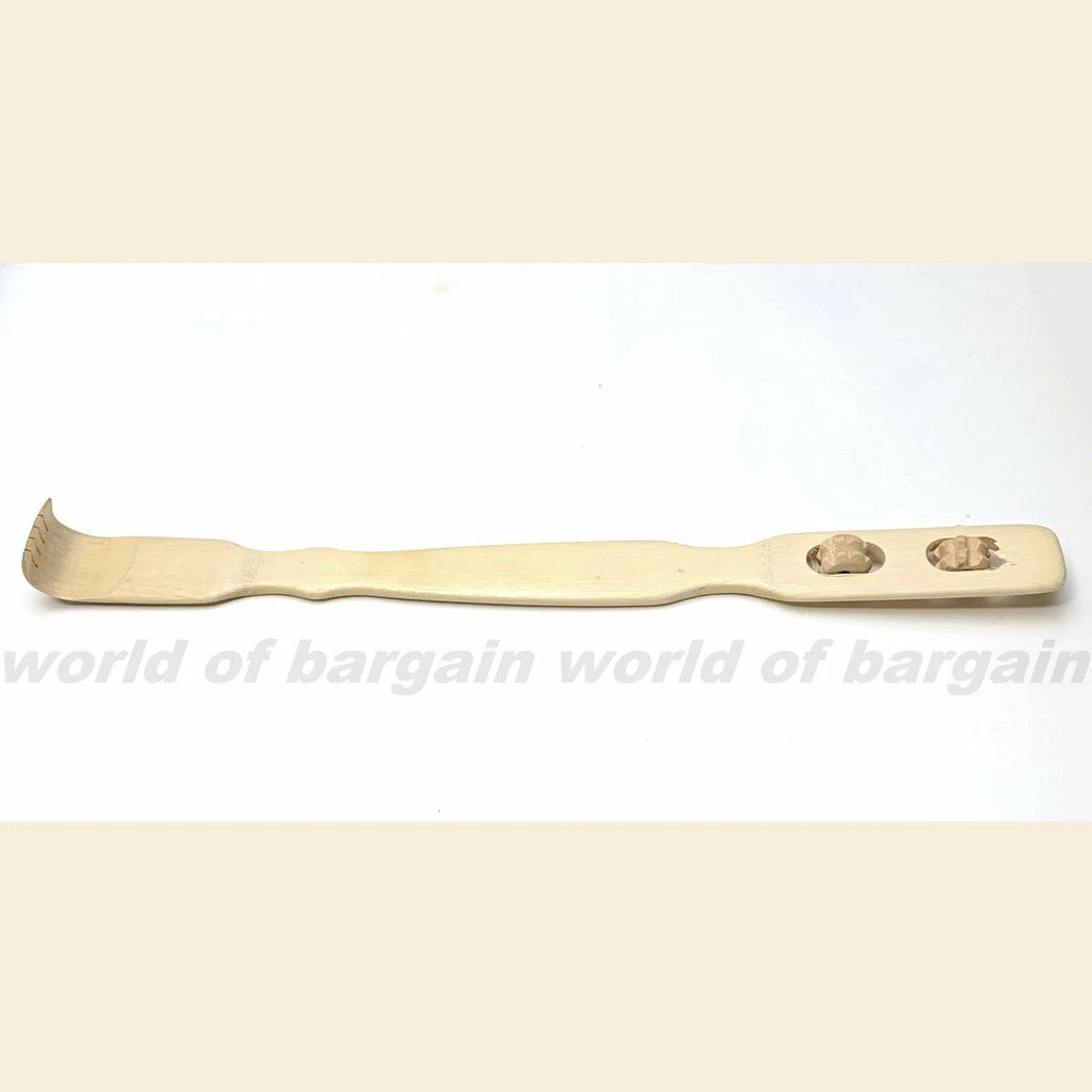 18" inch BACK SCRATCHER Itch Reliever Relaxing Bamboo Claw Wood Massager Rollers