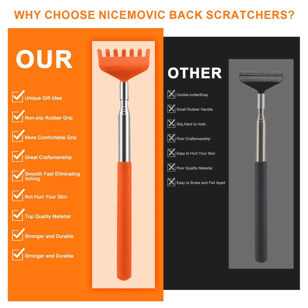 6 Pack Back Scratcher, Small Funny Gifts, Stocking Stuffers for Women Men