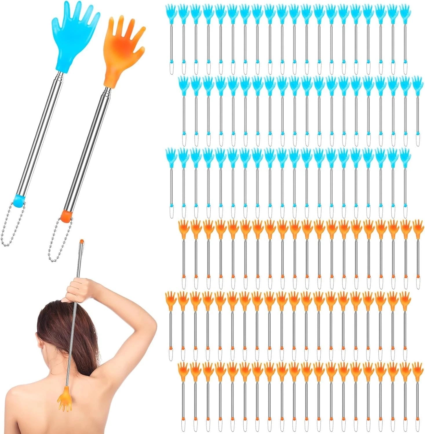 Comfortable Hand-Shaped Back Scratchers in Bulk - 100 Pcs for Itching Relief