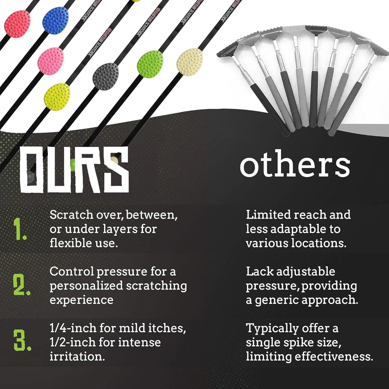 Cactus Scratcher Original Back Scratcher for Itching Relief, 2-Sided Aggressive