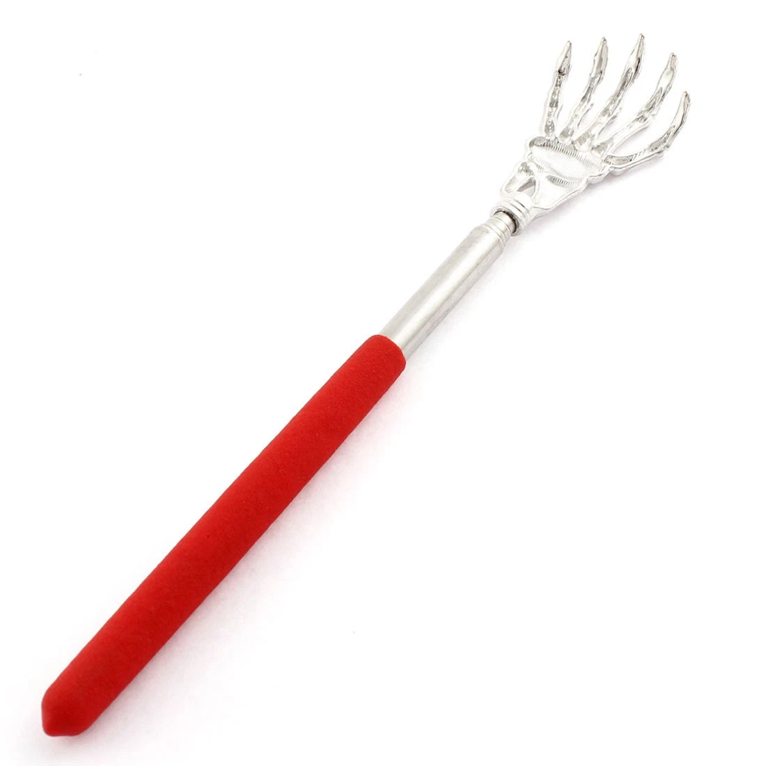Skeleton Hand Telescopic Portable Extendable Back Scratcher Red