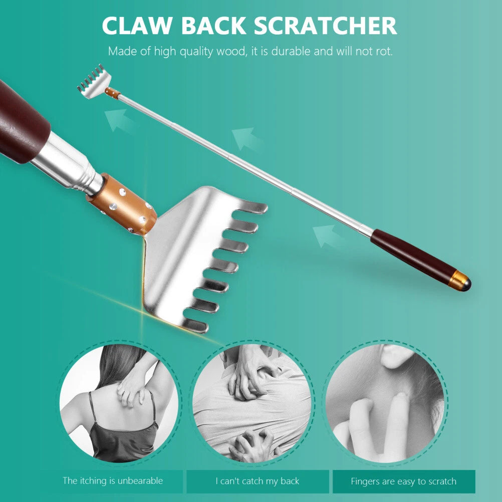 Stainless Steel Claw Expandable Back Scratcher Handheld Back Massager-