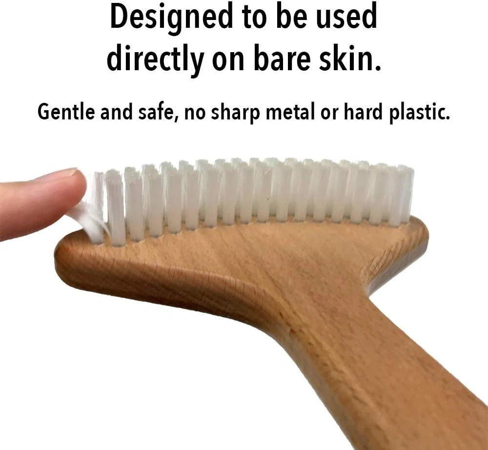 Innovative Back Scratcher with Humane Nylon Bristles for Safe Sensory Pleasure