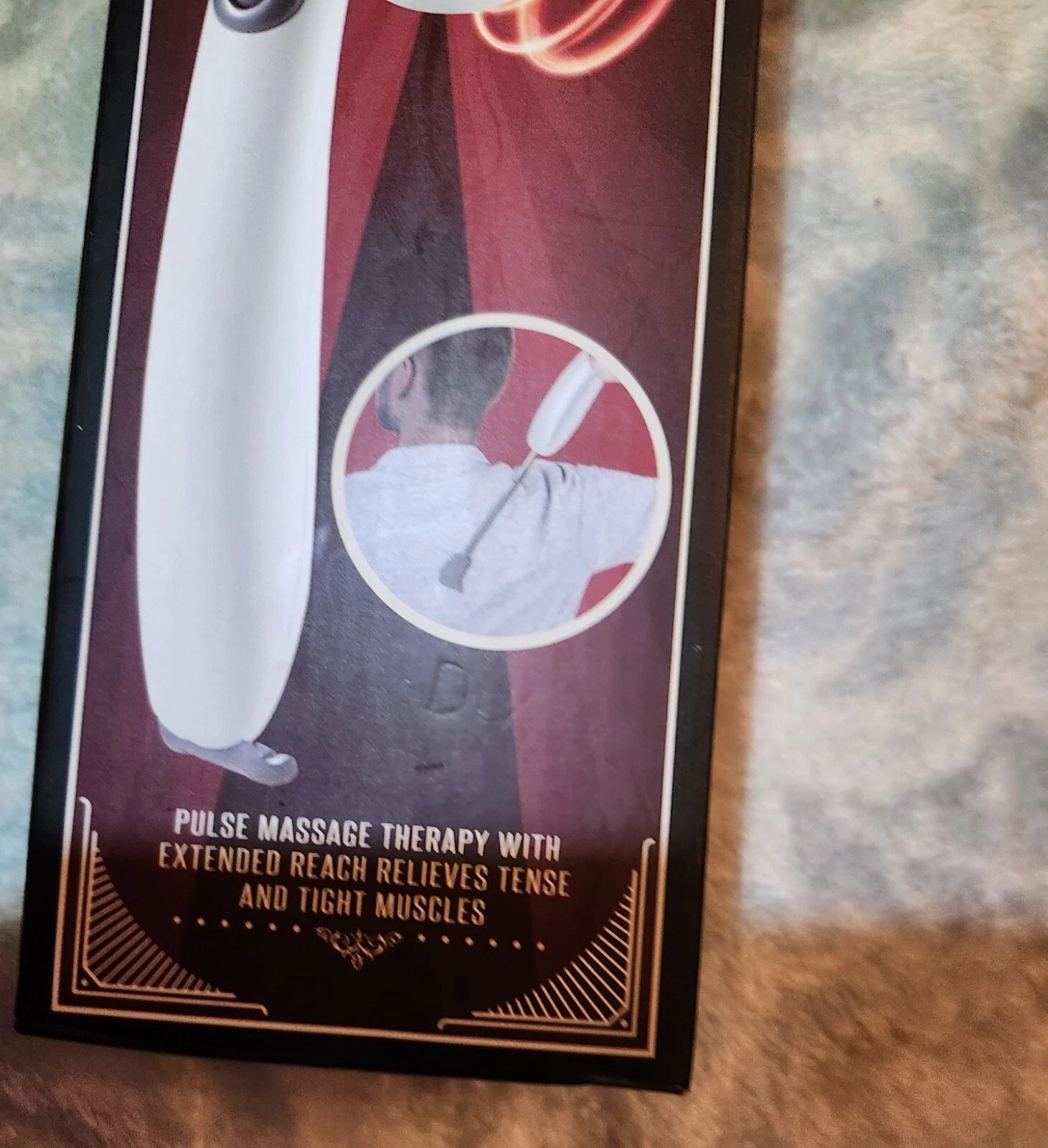 Cordless Pulse Massager w/ Back Scratcher - Vibration Pain Relief Open Box