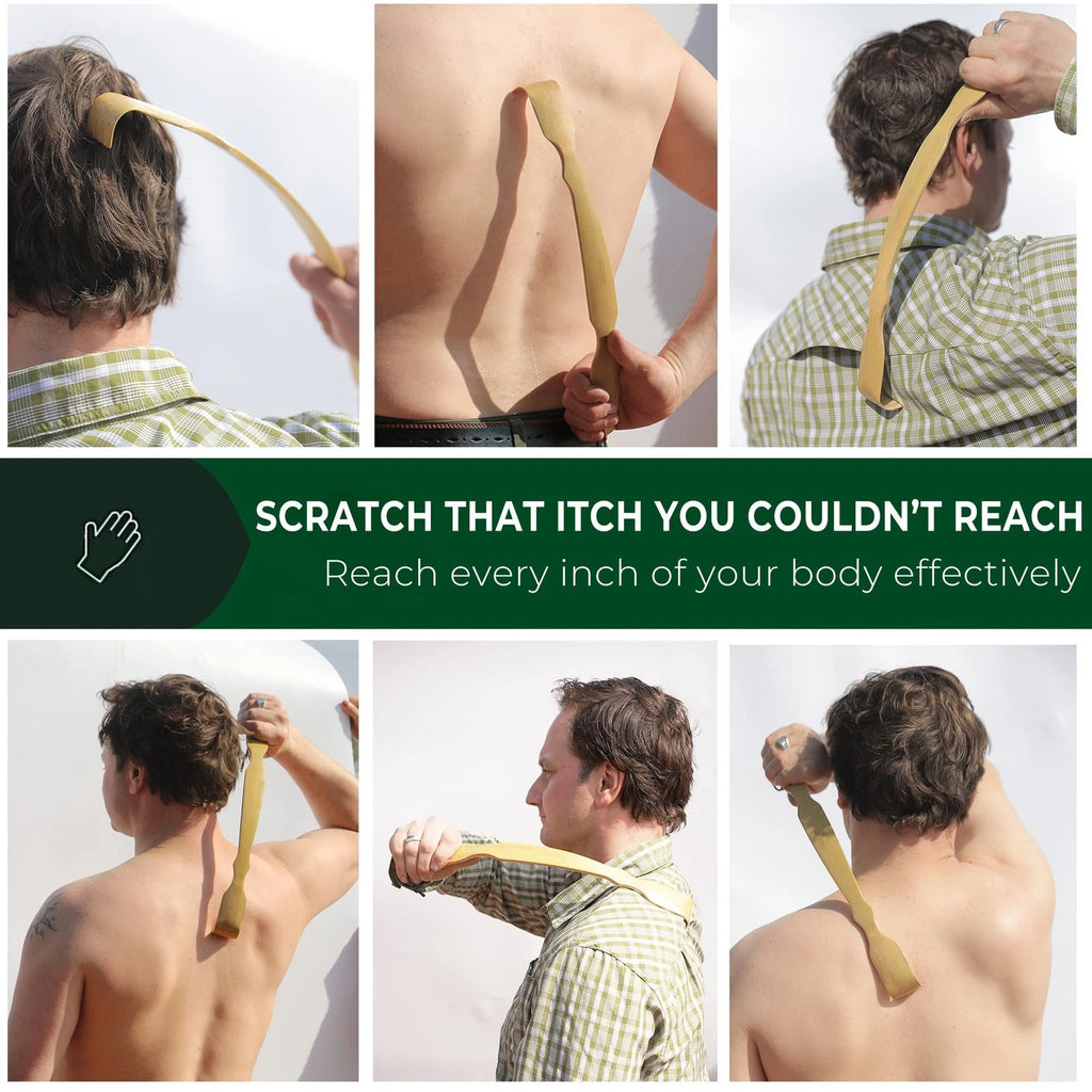 Back Scratcher for Men Women & Kids - 17'' Bamboo Scratchers with Long Handle...
