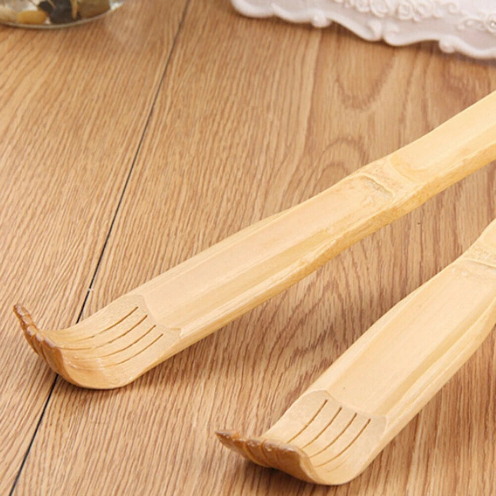 2 Pack Back Scratcher Massage Rollers Bamboo Long Reach Therapeutic Natural New