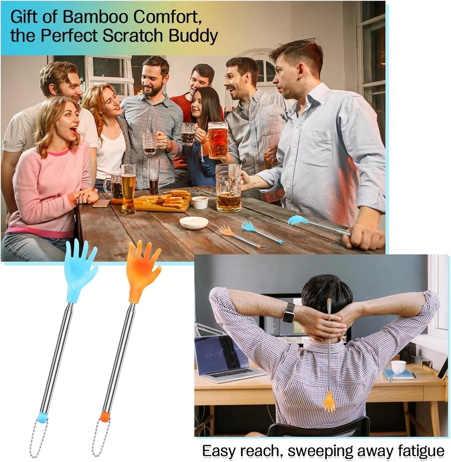 Comfortable Hand-Shaped Back Scratchers in Bulk - 100 Pcs for Itching Relief