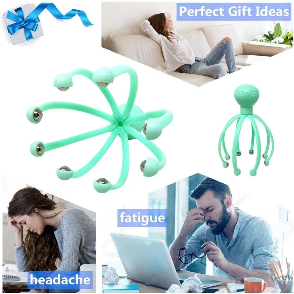 2Pc Head Massager/Scratcher, Massaging Scalp Help Relax, Calm Stress, Steel Ball