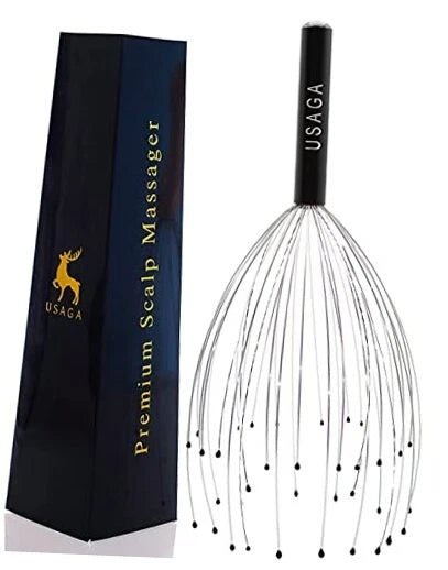 36 Fingers Head Massager Scalp Massager Head Scratcher for Scalp Body Black