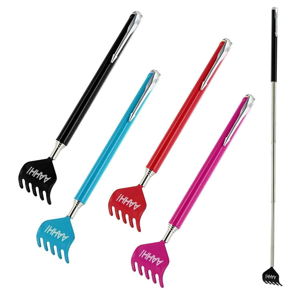 BACK SCRATCHER TELESCOPIC EXTENDABLE HANDY PORTABLE METAL CLIP NOVELTY PEN