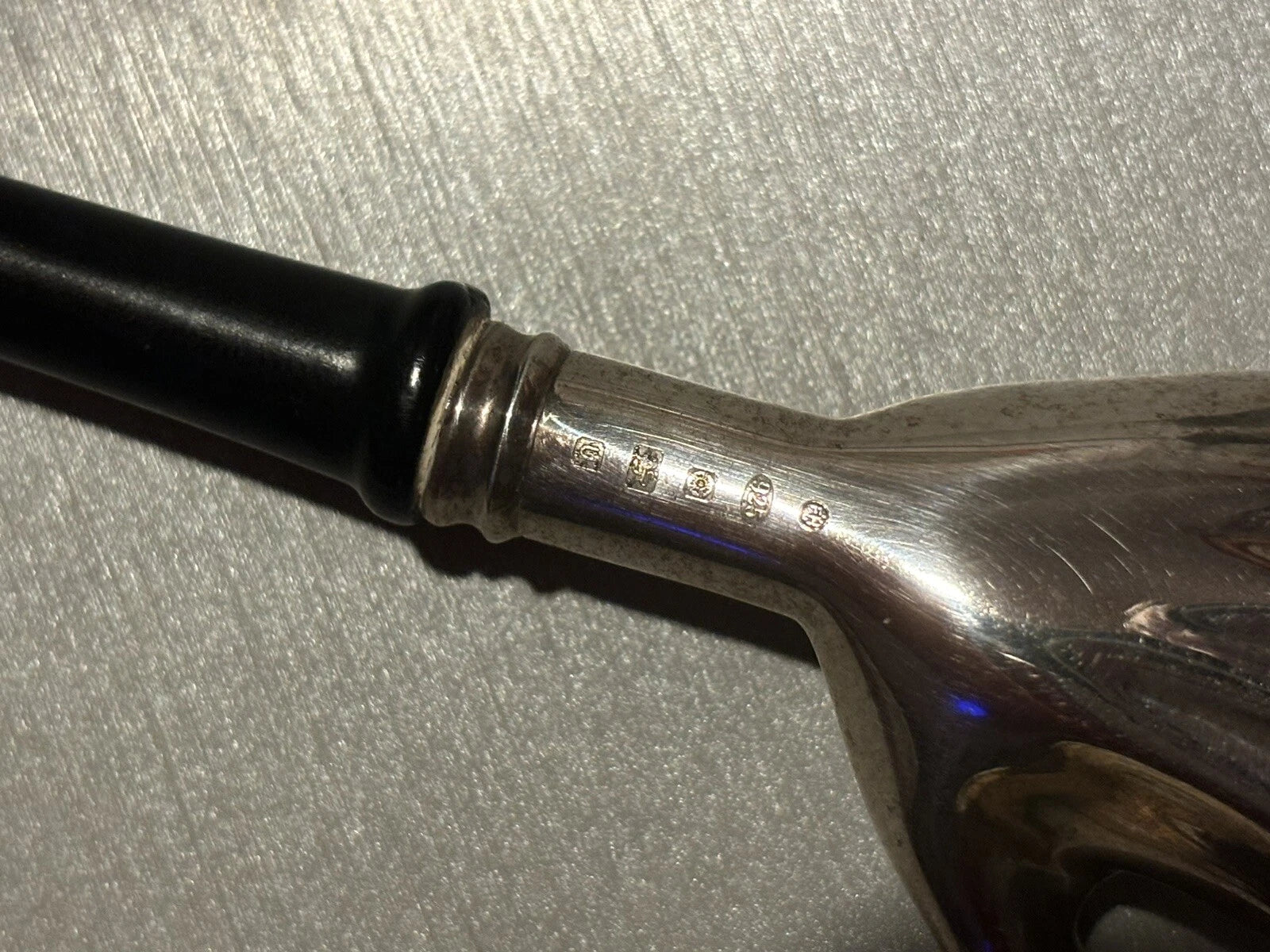 Sterling Silver and Ebony Back Scratcher Scully and Scully Massager Luxury Itch