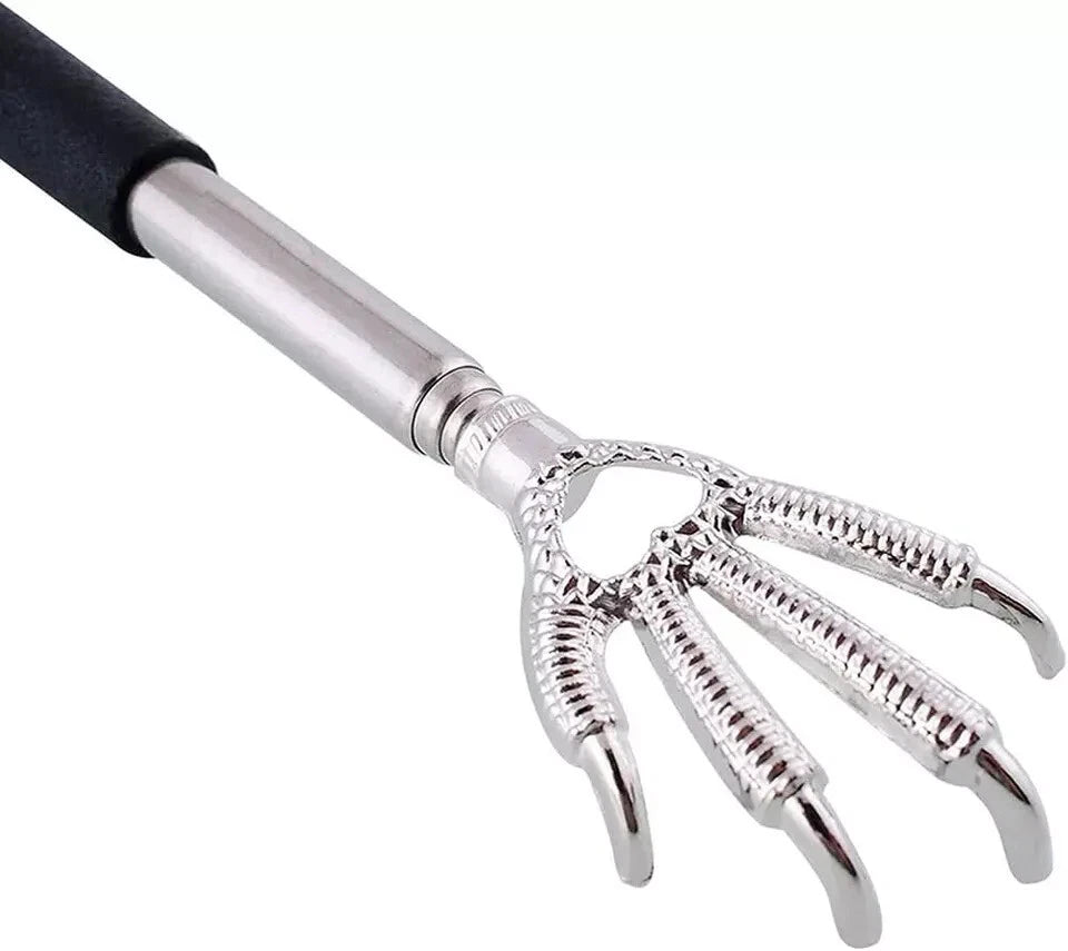 Extendable Back Scratcher Metal Telescopic Eagle Claw Portable Black Massager UK