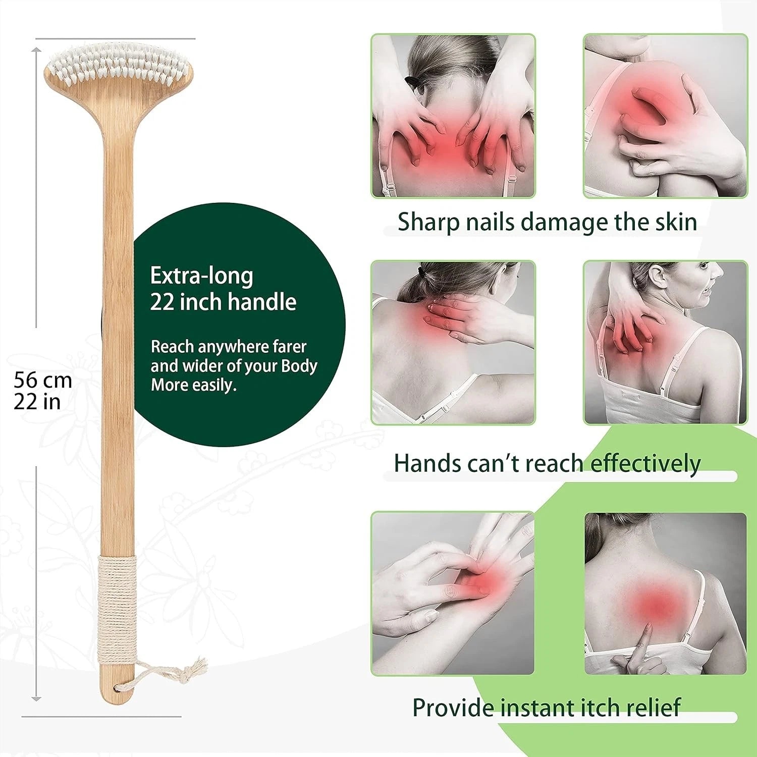 Ergonomic Back Scratcher with Cotton-Wrapped Handle, Perfect Gift for All