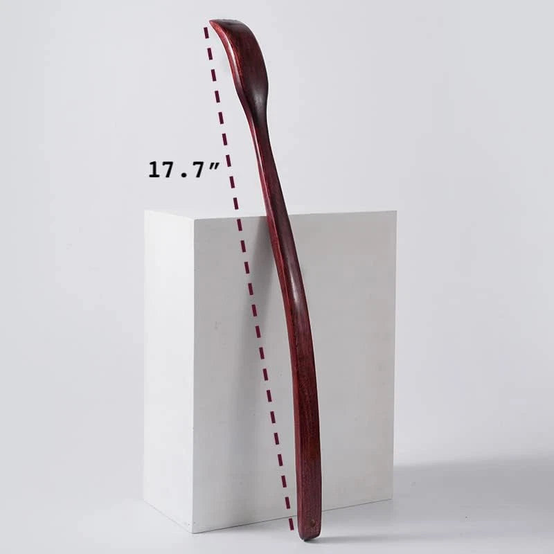 Oversized Wooden Back Scratcher: 18'' Extended Curved Handle
