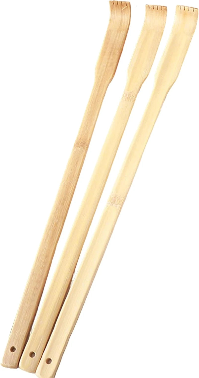 3 Pcs Bamboo Back Scratcher 100% Natural Bamboo Back Scratchers Long Handle