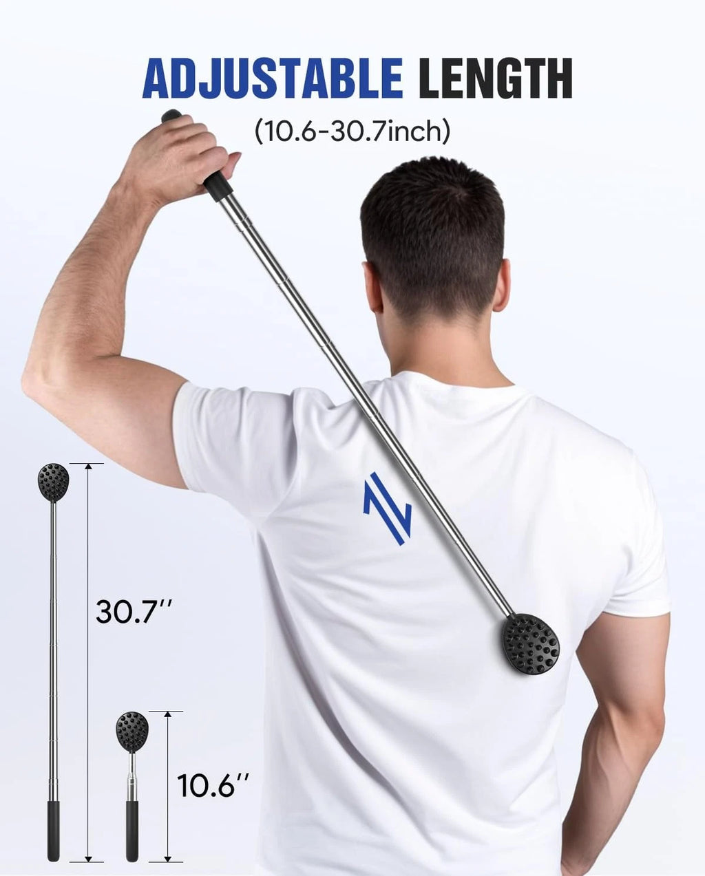Gelibo Telescoping Back Scratcher with 5Pcs Detachable Heads,Fathers Day