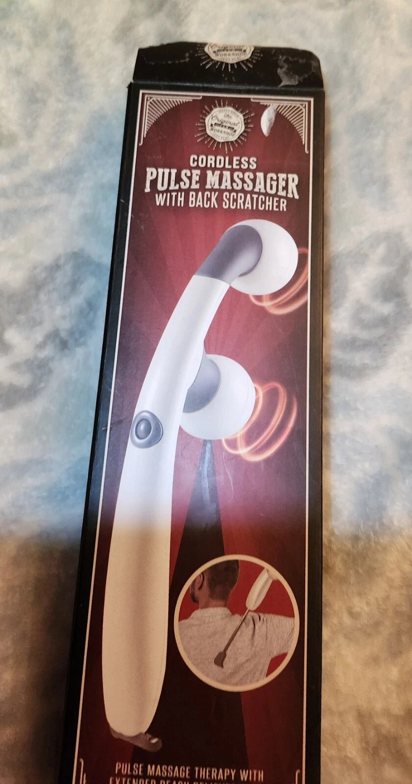 Cordless Pulse Massager w/ Back Scratcher - Vibration Pain Relief Open Box