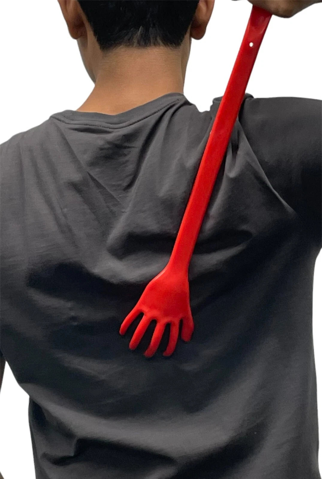 BACK SCRATCHER w LONG HANDLE & SHOEHORN, 19.5" Itch Relief (Assorted Color 1PC)